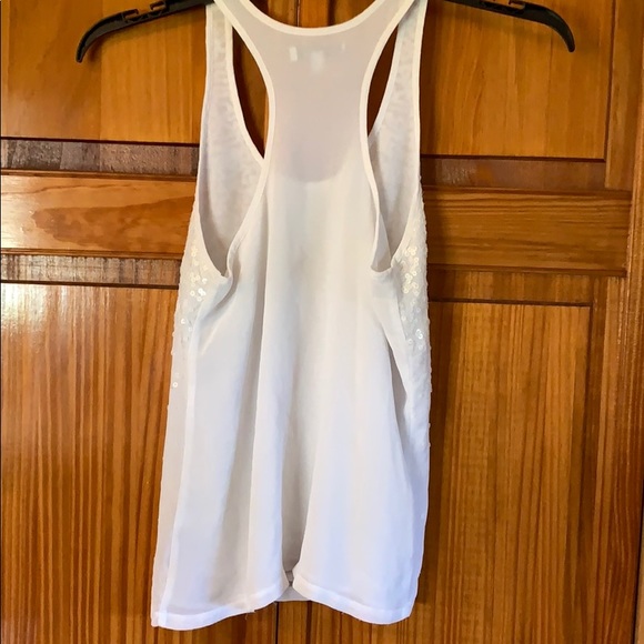 Jennifer Lopez White sequined Tank Size XS EUC - Picture 2 of 4